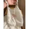 Pijama Camisola Artístico e Fresco Estilo Japonês com Renda para Mulheres, Conjunto Casual Branco Simples de Verão Adequado para Sair