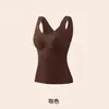 Chaleco térmico de otoño e invierno para mujer, sin costuras, engrosado y diseñado para usarse como capa interior, eliminando la necesidad de sujetador