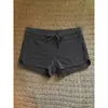 Pijama liso de encaje con cordones, cintura alta, estilo perezoso para mujer, verano casual versátil, transpirable, suave, se puede usar afuera a diario, pantalones para casa