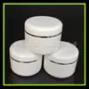 Botella de barril recto con borde plateado 250g botella para mascarilla botella para crema botella para crema botella para cera de coche con tapa interior botella para barro de mascarilla 250g