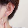 Acero de titanio 316L chapado en oro cobre microincrustado aretes para cartílago del oído par garra de dragón estrella de cinco puntas corazón joyería para piercing aretes aretes para cartílago del oído