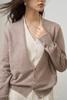 Oukeli temperamento suave vento preguiçoso gola V falso dois suéter de malha base cardigan jaqueta interna feminina inverno