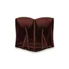 Roupas Femininas Transfronteiriças Marca Z Conjunto Primavera 2026 Top Corset de Veludo + Saia Longa Bordada com Lantejoulas