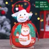 Bolsa de Empaque para Manzana Caramelizada Navideña Bolsa de Regalo de Papá Noel Bolsa de Regalo Bolsa de Terciopelo Dorado Navideño para Manzana Caramelizada