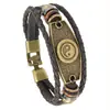 Nuevo Pulsera Tejida de Cuero Hebilla de Aleación Moda Retro Europea y Americana Más Vendida Pulsera de Cuero Directo de Fábrica