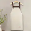 Delantal Impermeable para Mujer, Nuevo Delantal de Verano Ropa de Trabajo, Resistente a Manchas, Alto Valor Estético, Color Liso Estilo Japonés, Lindo Delantal de Oso