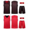 Traje de baloncesto de doble cara, ropa de verano para niños y hombres, traje de entrenamiento, uniforme de equipo de competición, impresión, ropa deportiva para estudiantes de primaria.