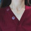 Colar de aço titânio feminino ins estilo temperamento retrô concha branca borboleta clavícula cadeia nicho feminino não-desbotamento jóias atacado