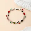Bestseller transfronterizo: Pulsera estilo europeo y americano de hojas y pétalos, pulsera de alta gama a la moda con mezcla de colores de hojas y tulipanes en stock