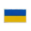 Em estoque Bandeira da Ucrânia Transfronteiriça Ucrânia Patch de Velcro Bordado Gancho de Tecido Decorativo para Mochila Loop