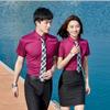 Camisa de fibra de bambú para hombre y mujer, ropa de trabajo para exposición de funcionario público, logo bordado, ropa formal, ropa de trabajo profesional para recepción, verano
