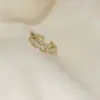 Anillo de Diamante Imitación Moissanita Popular Transfronterizo Anillo de Pareja Corona de Boda Anillo Abierto de Diamante de 1 Quilate Joyería de Anillo