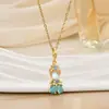 Espejo Cruzado Europeo y Americano Moda de Venta Caliente Temperamento Lujo Ligero Acero de Titanio de Gama Alta Nuevo Collar de Acero de Titanio para Mujer Fabricante Mayorista Estilo Caliente