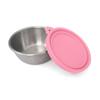 Recipiente para salsa de acero inoxidable 304 de 50 ml, sellado, con tapa, para ensalada, salsa de tomate y condimentos, con tapa de silicona.