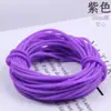 Acessórios para Joias DIY Corda de Borracha/Corda de Silicone Trançada à Mão Fio Colorido Candy Tubo Oco de 2,0 mm de Espessura