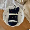 Calcetines de altura media para mujer Serie del sur de Francia Songmu Otoño e Invierno Estilo francés Nudo de lazo coreano Calcetines de algodón fruncidos