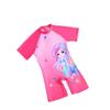 Traje de Baño Infantil de Dibujos Animados Traje de Verano Niñas Manga Corta Protección Solar Niña Traje de Baño de Una Pieza Bebé Talla Pequeña y Mediana Gorro de Natación