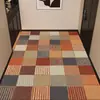 Felpudo de Entrada para Uso Doméstico, Felpudo de Bucle de Seda Estilo Americano para Vestíbulo, Antideslizante, Personalizable, Raspa la Suciedad, Fácil de Limpiar, Suministro Directo del Fabricante