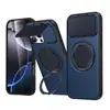 Adequado para Capa de Celular Ip17Pro Atacado, Suporte Giratório, Capa de Celular Flip com Lente Apple 16Magsafe