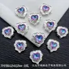 Amor zircônia multicolor coração de pêssego multi-way diamantes contas diy pulseira de contas feita à mão colar corrente de celular acessórios material