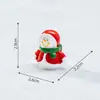 Figuritas de resina navideñas, adornos decorativos, muñecas, pequeños regalos para estudiantes, manualidades: Papá Noel y muñeco de nieve gorditos y delgados