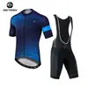 Xintown Camisa de Ciclismo de Manga Curta Verão Lobo Noturno Roupas de Ciclismo Novas Calças Conjunto de Camisa de Ciclismo com Bretelles Verão