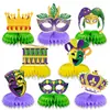 Novas Decorações de Mesa com Tema de Carnaval, Enfeites de Favo de Mel, Montagem de Atmosfera Criativa, Decorações Festivas para Festa