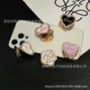 Celebrante de Internet Anillo Hebilla Soporte para Teléfono Móvil Creativo Hebilla de Dedo Roscada Carcasa para Teléfono Móvil Universal Parche de Anillo de Tracción con Gancho Metálico de Diamante