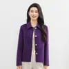 Nuevo Abrigo de Lana de Oveja de Doble Cara Corto de Alta Gama Otoño/Invierno 2026 con Cuello Solapa para Mujeres Petites