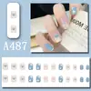 Piezas de Uñas Postizas Terminadas, Uñas Postizas, Arte de Uñas Simple de Limón Helado Transparente Estilo Celebridad de Internet, Extensiones de Uñas y Uñas Portátiles