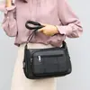 Bolsa Quadrada Pequena para Mulheres 2024 Bolsa Transversal Feminina Nova Bolsa Dumpling Multicamadas Bolsa de Ombro de Grande Capacidade Atacado de Comércio Exterior