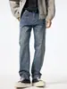 Ropa de Hombre Fengshe / Nueva Colección Primavera y Otoño 2026 Estilo Retro Americano Marca de Moda Jeans Rectos Ajustados Elásticos Pantalones Largos