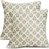 Nueva funda de almohada decorativa con estampado floral vintage transfronterizo, funda de cojín rústica para exteriores, cojín decorativo rústico de primavera y verano