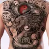 Pegatinas de Tatuaje de Espalda Completa, Pegatinas de Tatuaje de Espalda Completa con Guan Er, Sun Wukong, Dragones, Tigres, Animales, Pegatinas de Tatuaje de Espalda Completa Grandes Impermeables de Colores