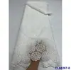 Encaje soluble en agua con bordado de flores y plantas, con adornos de pedrería y tela de encaje calada, tela de encaje para vestidos, encaje francés
