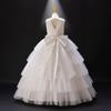 Vestido de Niña, Dama de Honor, Vestido de Boda, Elegante Vestido Blanco de Pastel, Elegante Tocando el Piano, Vestido de Pasarela de Niña, Moda