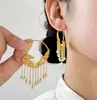 Tienda de Oro Mismo Estilo Borla Nube Perla Gancho para Oreja Pendientes Nuevos Estilo Chino Clásico Retro Elegantes Elegantes Calados para Mujer