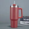 Copo de Aço Inoxidável com Canudo de Aparência Premium, Grande Capacidade, Copo de Água com Canudo Portátil para Carro, Copo para Gelo, Copo Térmico