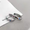 Estilo Ins Color Circonita Pendiente Hebilla de Oreja Polygonal de Lujo Ligero Nicho Lujo Ligero Elegante Alto Sentido del Diseño Pendientes