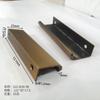 Venta al por mayor de fábrica moderno simple alargado curvo mango cuadrado largo puerta costura puerta de gabinete puerta de cajón manija de puerta