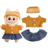 Adecuado para Ropa de Muñeca Labubu, Peluche Vinilo Sentado Fiesta Primera, Segunda y Tercera Generación Traje de Falda de Repuesto