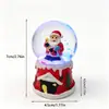 Nueva Bola de Cristal de Nieve Luminosa de Dibujos Animados Decoración de Regalo de Navidad Adorno de Escritorio Juguete de Bola de Cristal Regalo