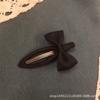 Estilo Coreano Elegante Simple Negro Puro Lazo Hoja Clip Lateral Flequillo Horquilla para Cabello Roto Accesorios para el Cabello