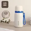 Nueva Taza de Bolsillo Portátil Taza de Viaje de Acero Inoxidable con Correa, Taza Térmica Sencilla para Hombres, Mujeres, Niños y Estudiantes
