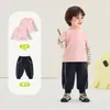 Conjunto de Camisetas de Manga Larga Kaka Panda para Niños Ropa de Otoño Infantil Conjunto Casual de Dos Piezas para Niñas Ropa de Bebé para Primavera y Otoño
