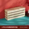 Soporte de Exhibición de Sushi para Buffet Rectangular Cocina Japonesa Plato de Cerámica Plato de Postre Estante de Tres Niveles Mesa de Madera Maciza Comercial