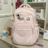 Nova mochila ins de nicho estilo coreano para estudantes do ensino fundamental II e médio, alto valor estético, grande capacidade, design simples