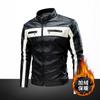 Jaqueta de Couro Masculina Costurada Moda Transfronteiriça Jaqueta Nova Jaqueta de Couro Biker Tamanho Grande Masculino Amazon
