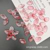 Estrella Cristal tailandés diy accesorios de joyería pétalo antiguo horquilla hebilla para la cabeza material para aretes 12X19 vidrio flor de durazno gorda