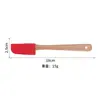 Conjunto de Silicone para Assar de Sete Peças Cabo de Madeira Raspador Pincel de Óleo Resistente a Altas Temperaturas Grau Alimentício Ferramentas de Cozinha Fábrica Suporta Personalização